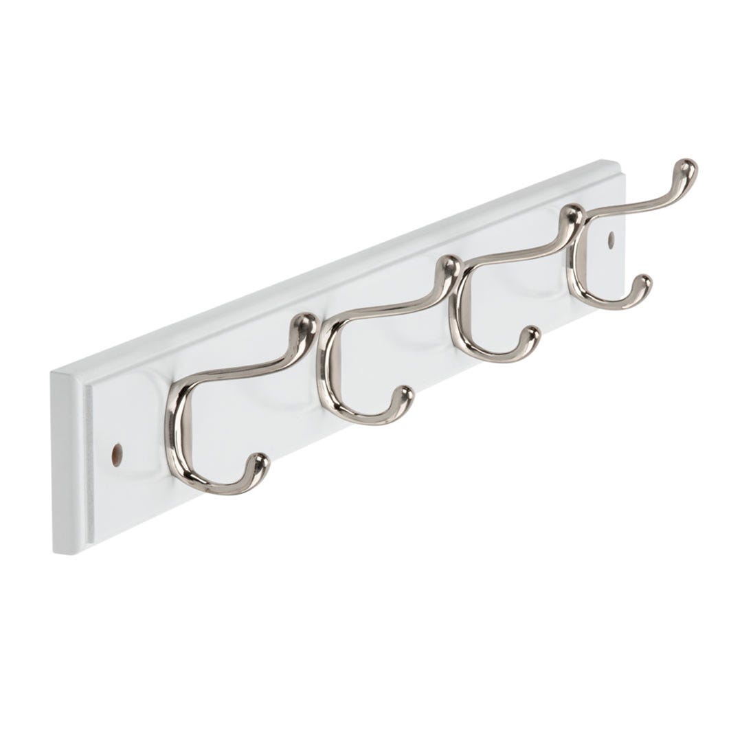 Utility Hook on Panel, 24 in, Brushed Nickel