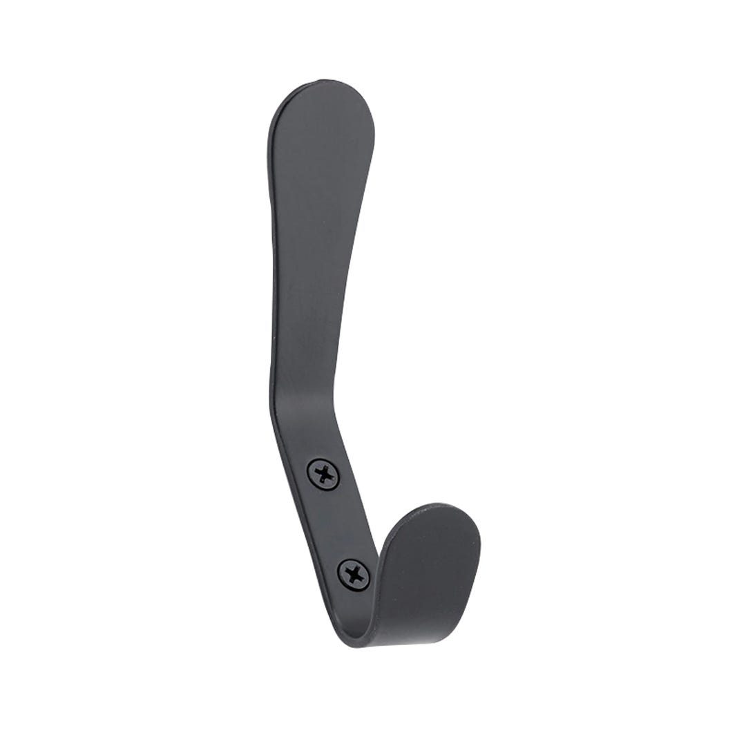 Contemporary Metal Hook, 123mm x 28mm, Black
