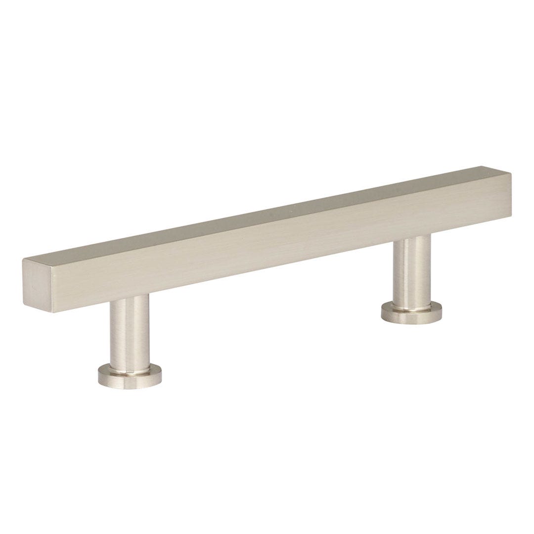 Contemporary Metal Pull, 96 mm, Brushed Nickel