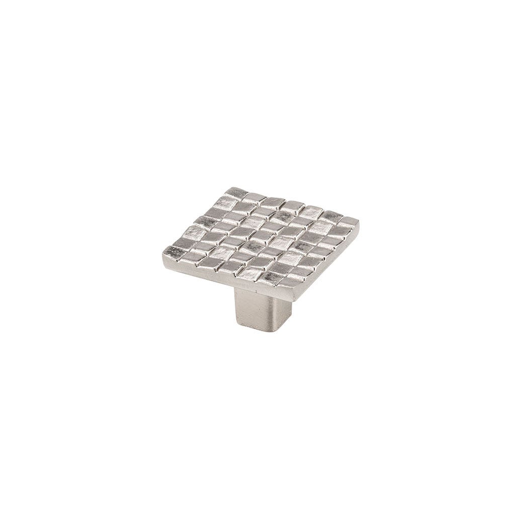 Contemporary Metal Button, 32 mm, Brushed Nickel