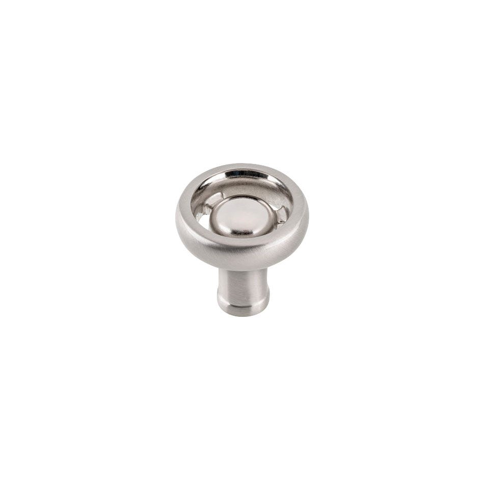 Eclectic Aluminum Button, 36 mm, Brushed Nickel