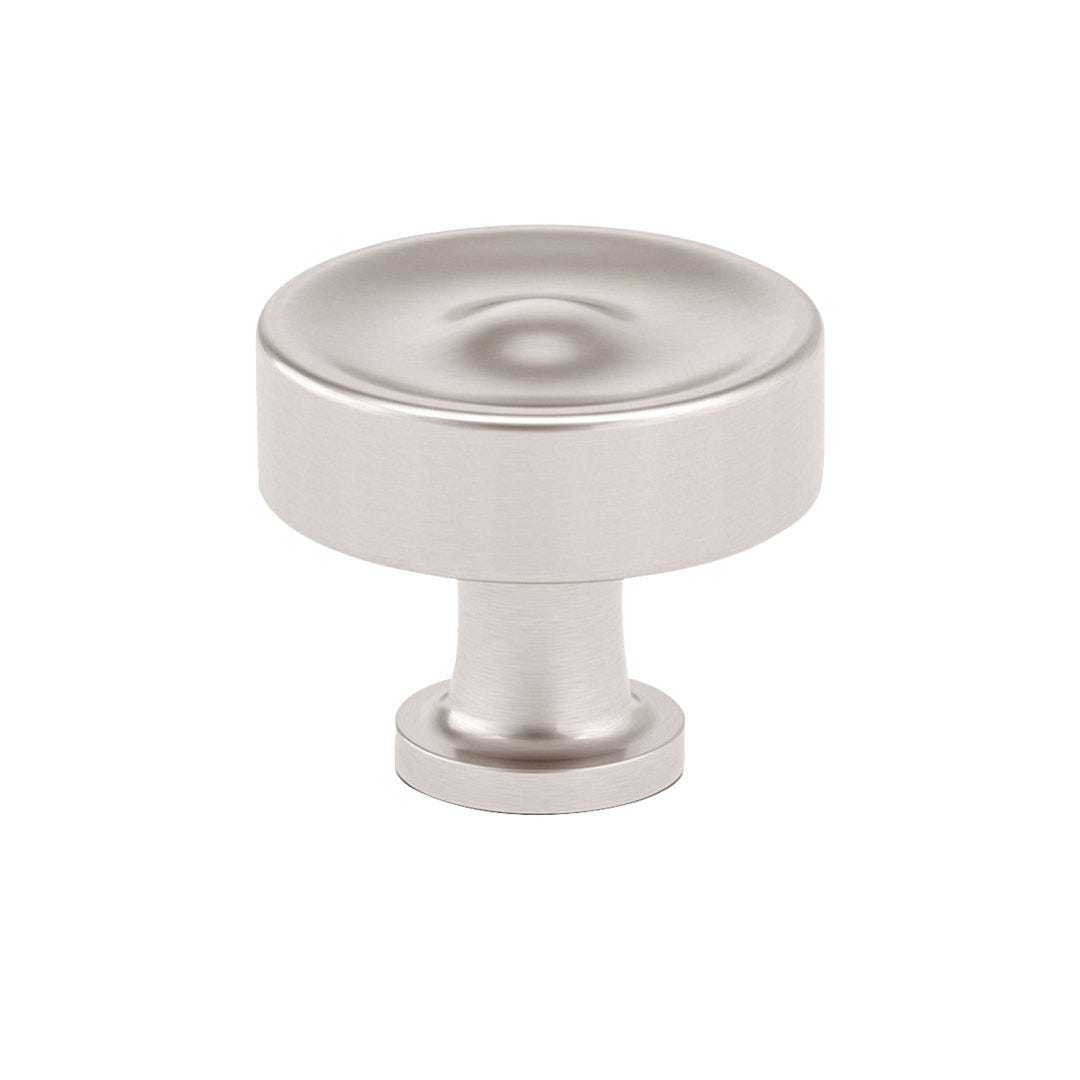 Traditional Metal Button, 35 mm, Brushed Nickel