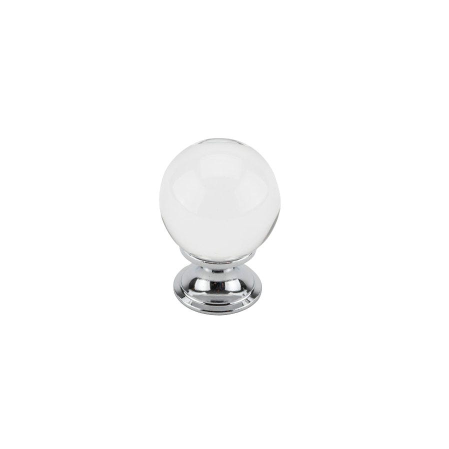 Contemporary Glass Button, 30 mm, Transparent