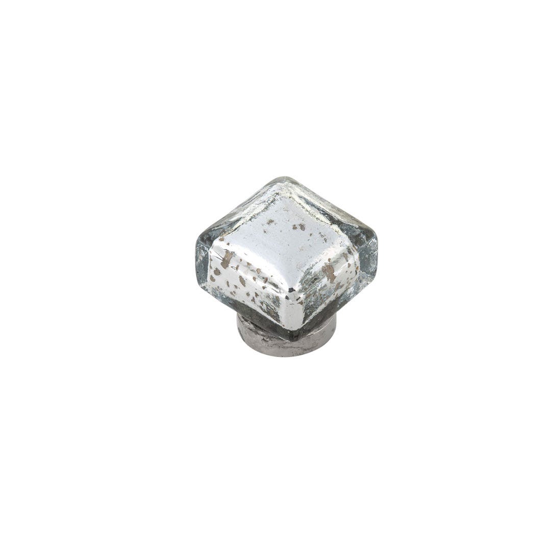 Eclectic Glass Button, 35 mm, Antique Mirror