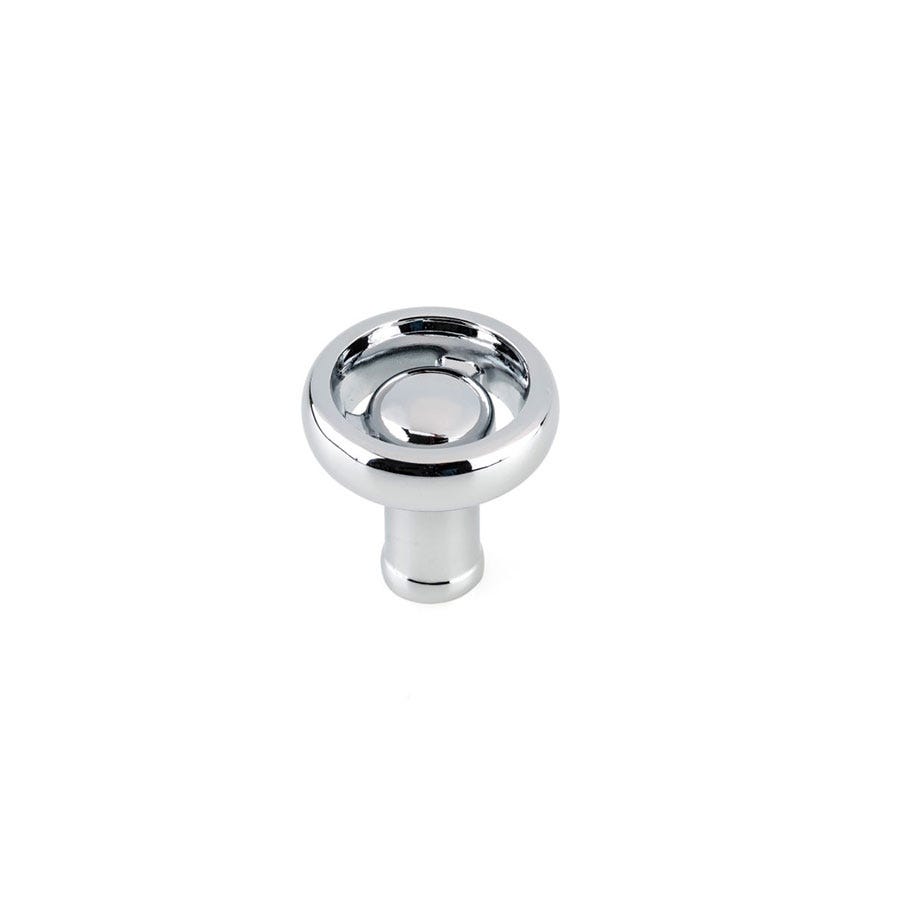 Eclectic Aluminum Button, 36 mm, Chrome