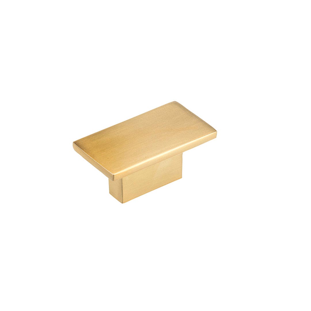Contemporary Metal Button, 16 mm, Brushed Gold Aurum