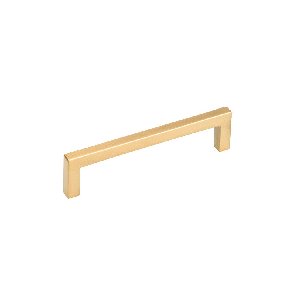 Contemporary Metal Pull, 128 mm, Brushed Gold Aurum