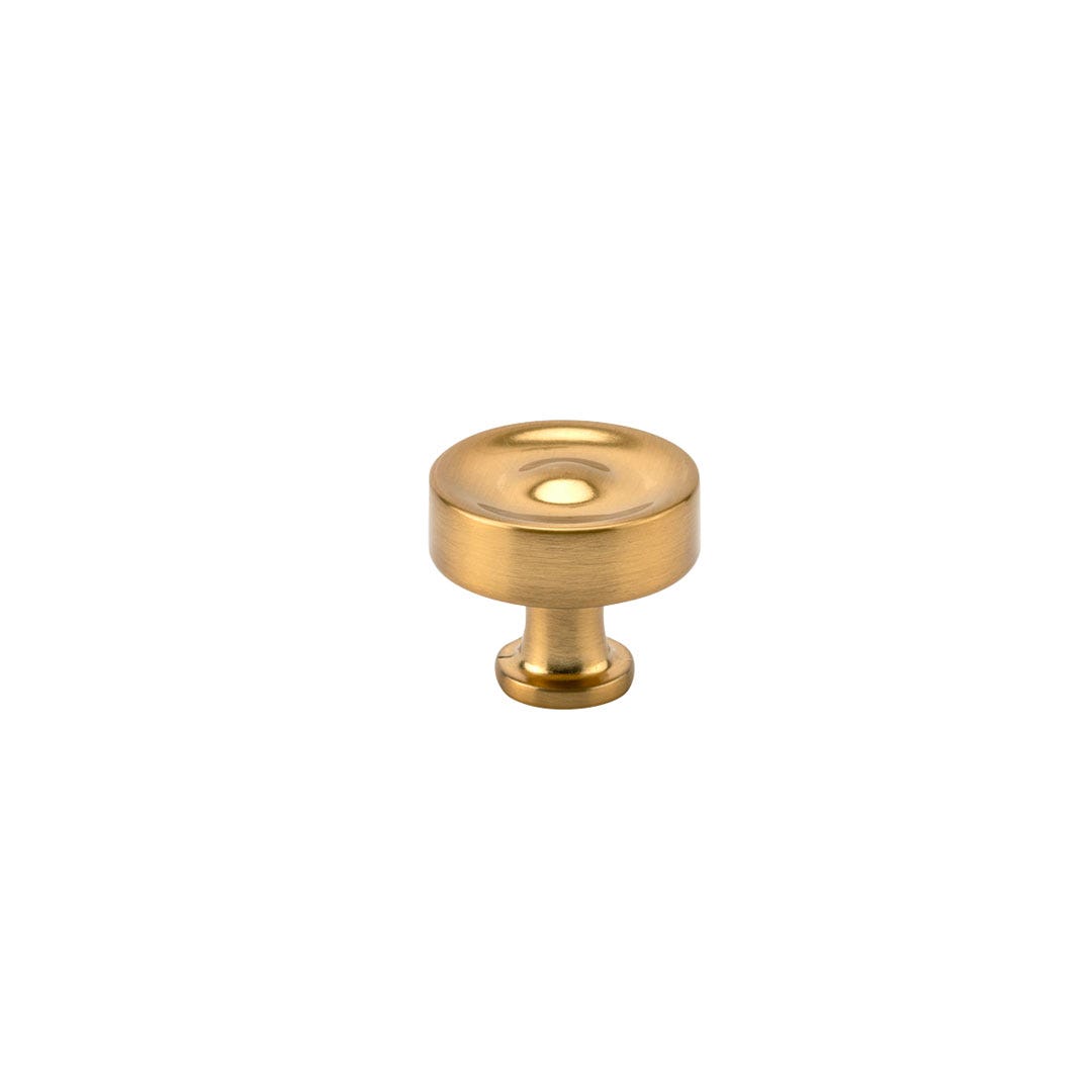 Traditional Metal Button, 35 mm, Brushed Gold Aurum