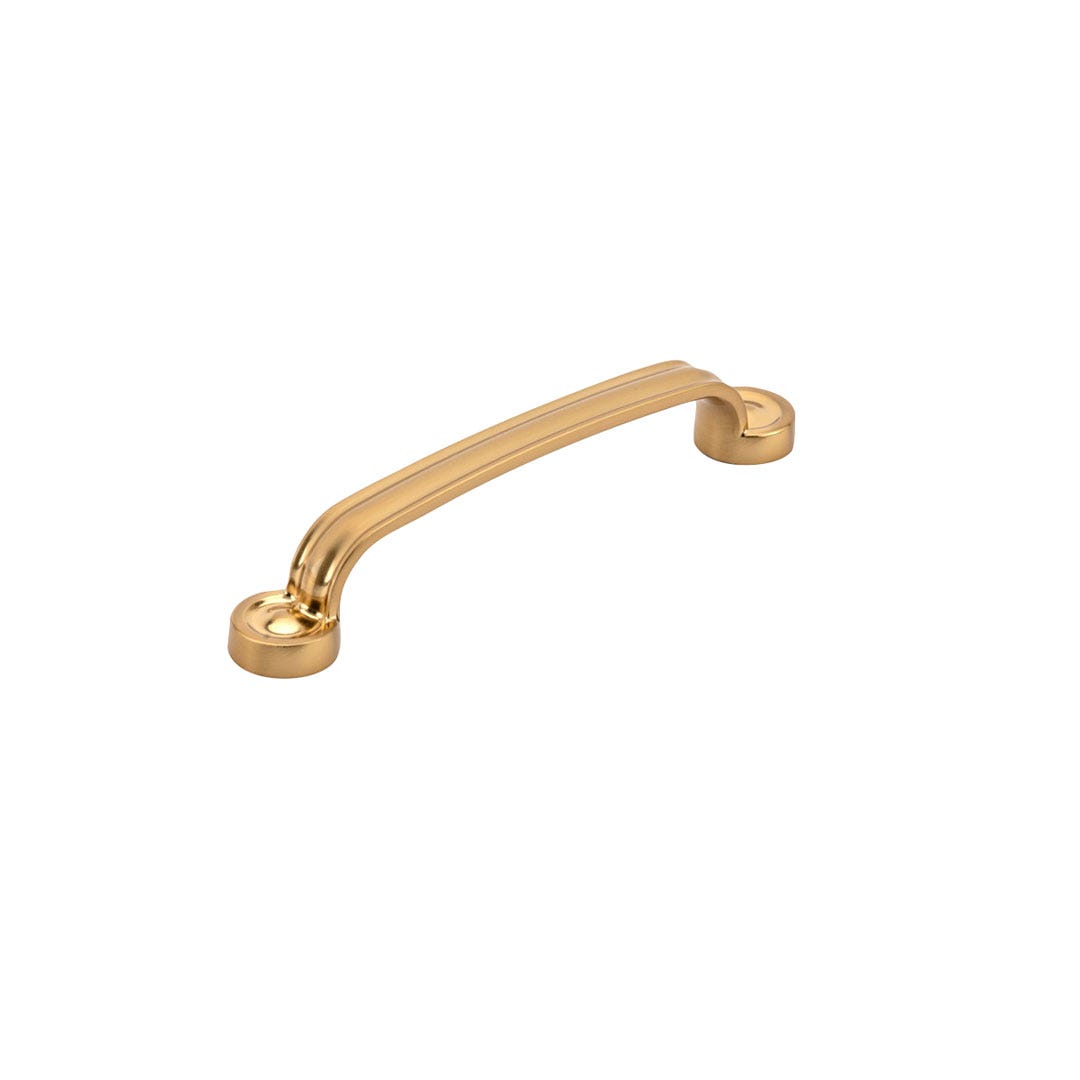 Traditional Metal Pull, 128 mm, Brushed Gold Aurum