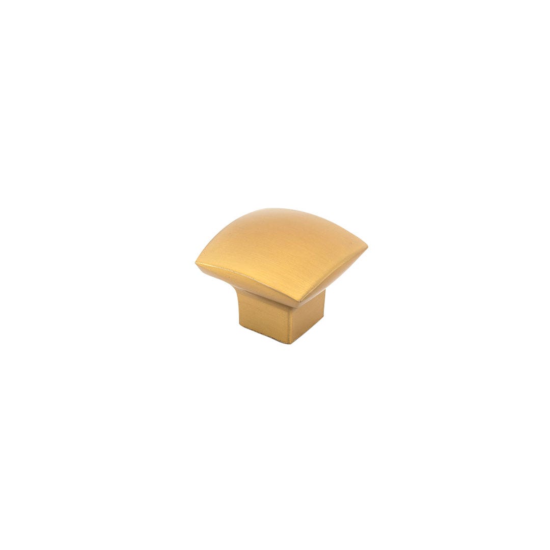 Contemporary Metal Button, 32 mm, Brushed Gold Aurum