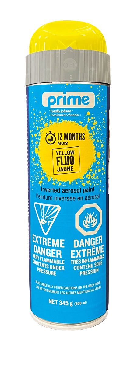 Inverted Marking Paint, Solvent-Free, Yellow, 500 ml