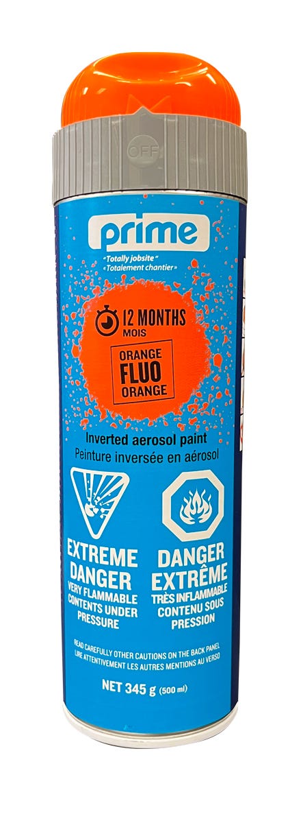 Inverted Marking Paint, Solvent-Free, Orange, 500 ml