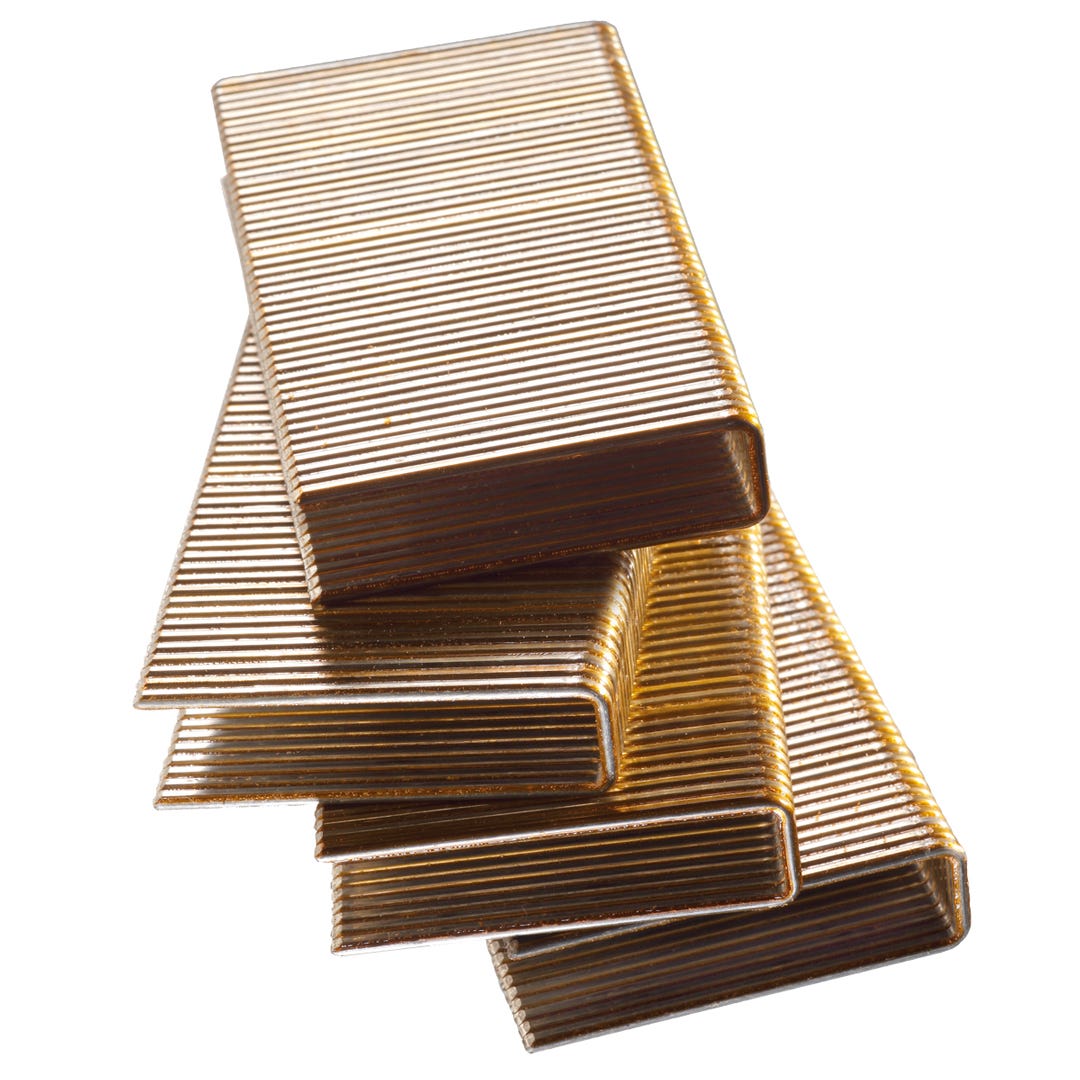 Flooring Staples, Electro-Galvanized, 15.5 Gauge, 1/2 in Crown, 2 in., 5000/box