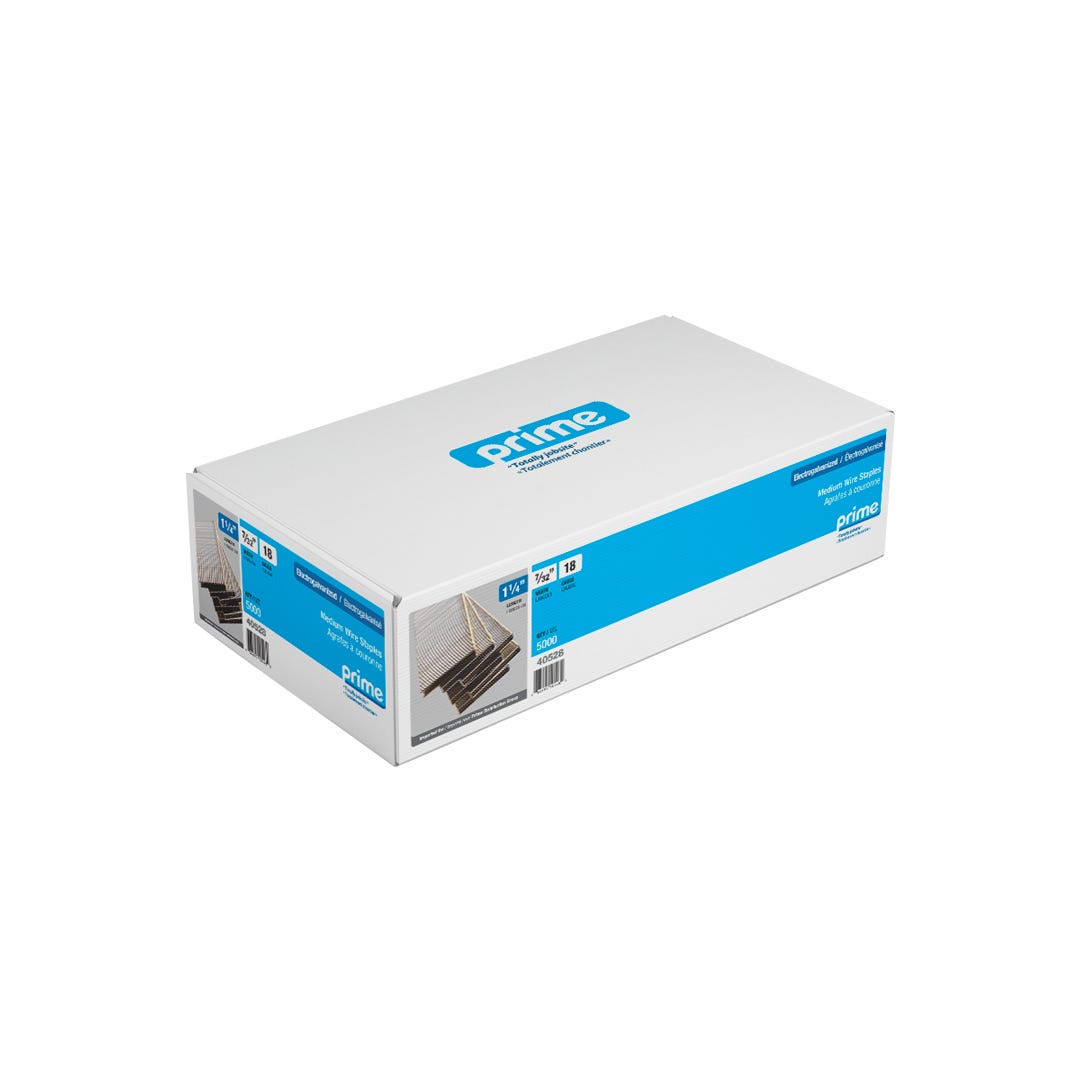 Staples, 18 ga., 7/32 in., 1-1/4 in., 5000/Pack