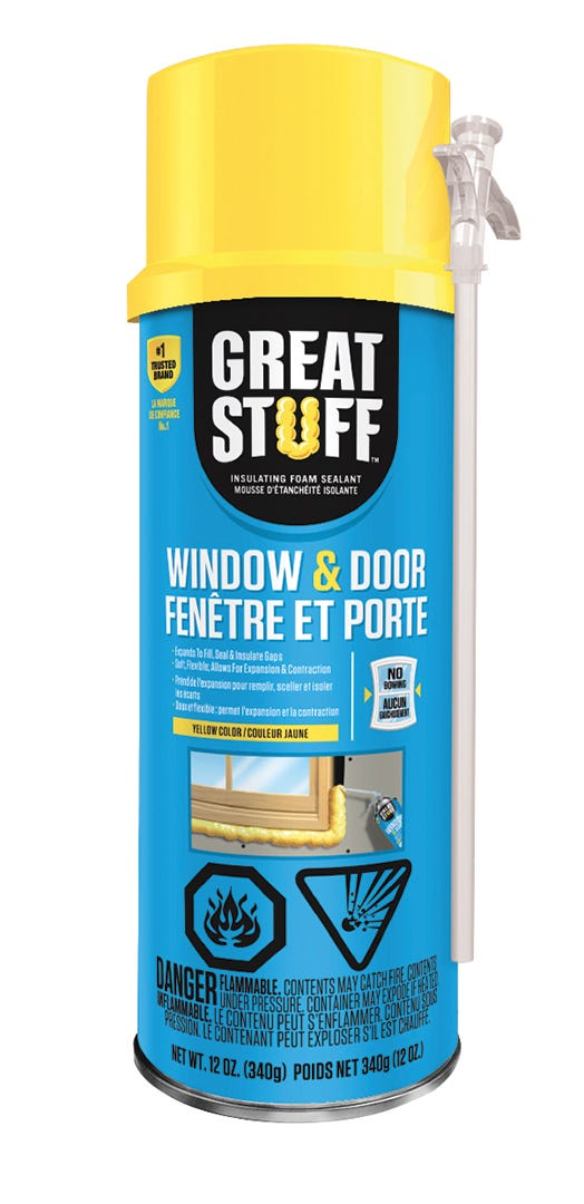 Insulating Sealant Foam, Window and Door, 340 g