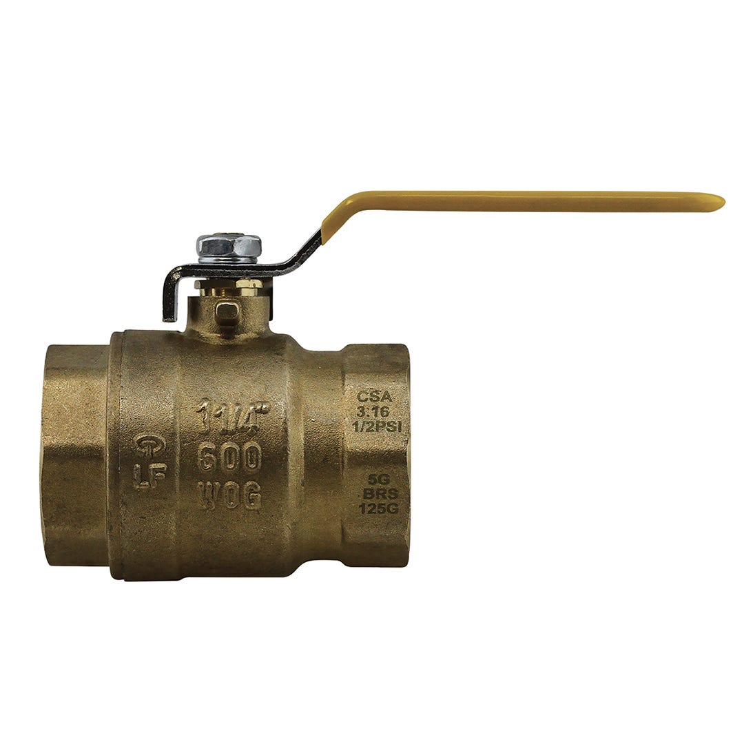 Full Port Lead-Free Ball Valve, 600CWP, 1-1/4 in., FPT, CSA 5G