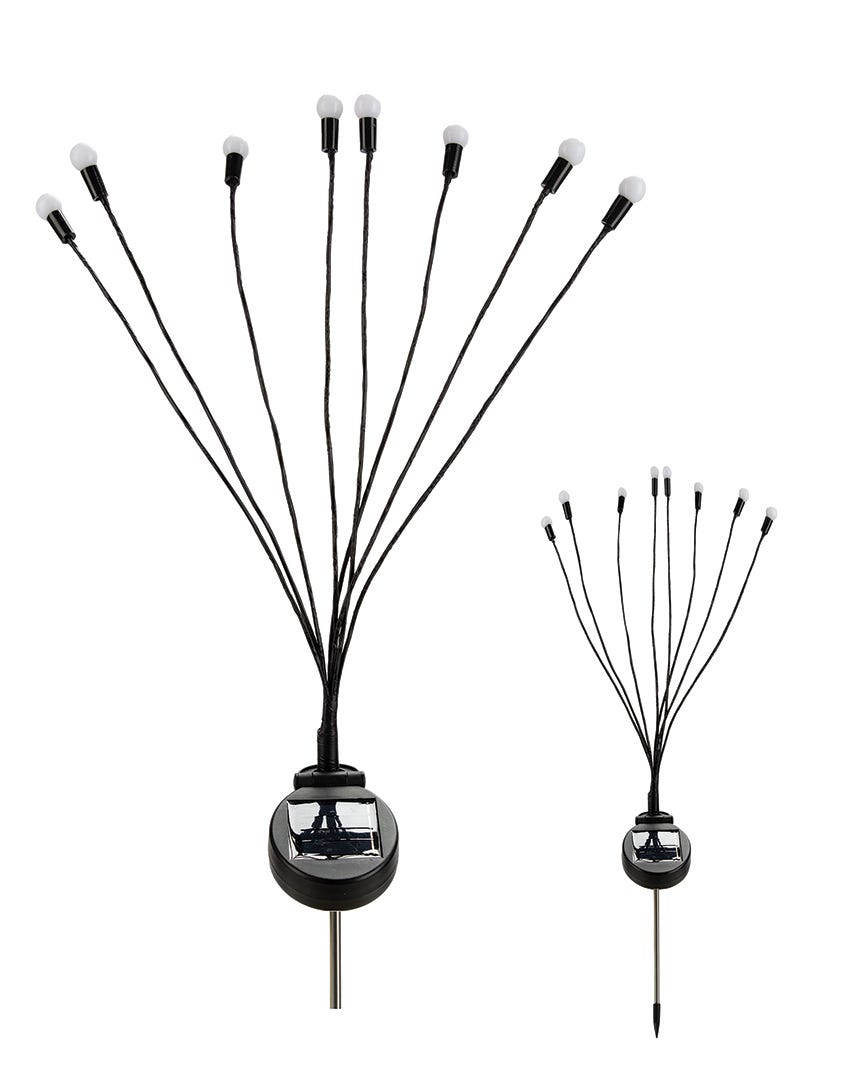Solar Light Stake with 8 Rods, Warm White