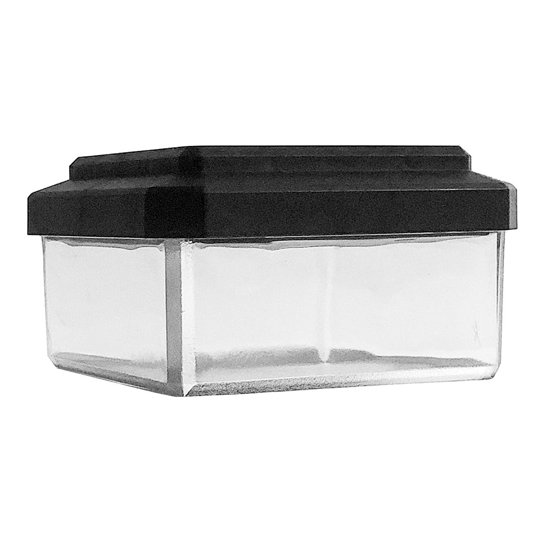 LED Solar Post Cap, Black, Pure White
