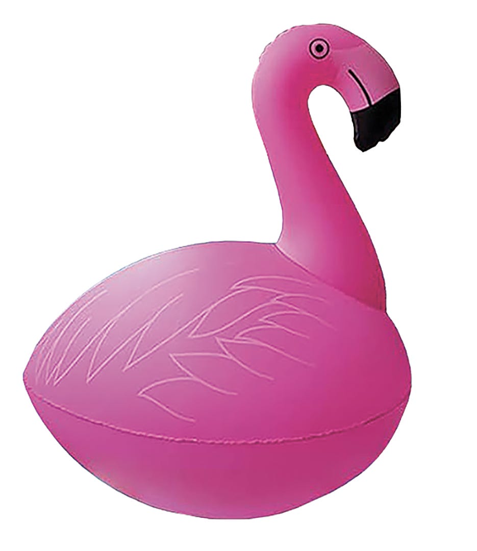 Inflatable LED Solar Flamingo, 42 cm, Pure White