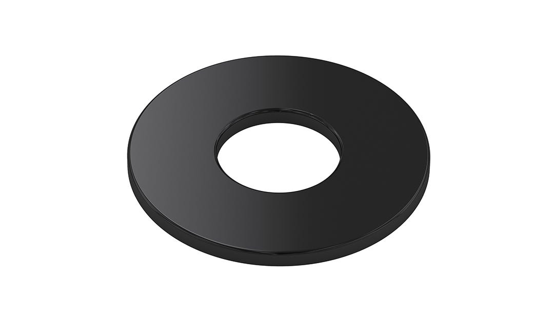 Black Flat Ring - Rustproof Finish - 3/8 in.