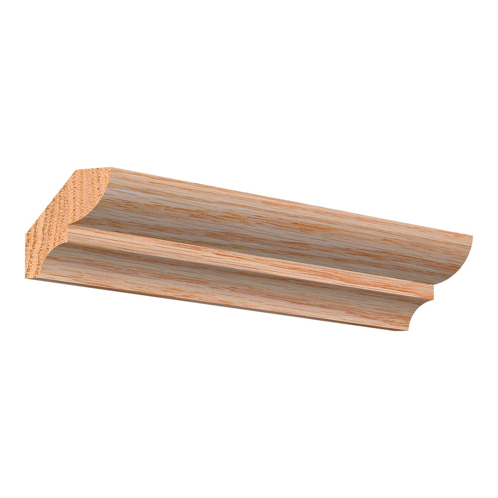 Natural Oak Crown Molding, 3/4 in. x 2-1/2 in. x 8 ft.
