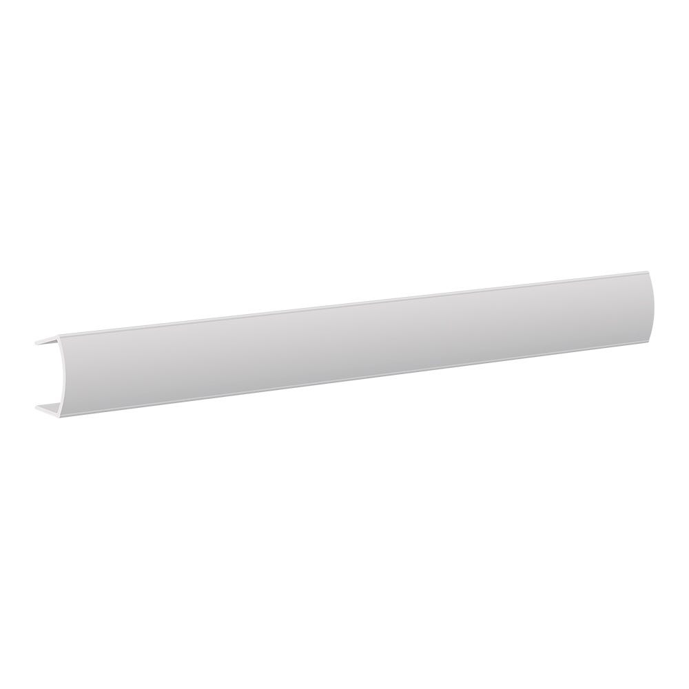 White PVC Shelf Edging, 3/4 in. x 3/4 in. x 8 ft.