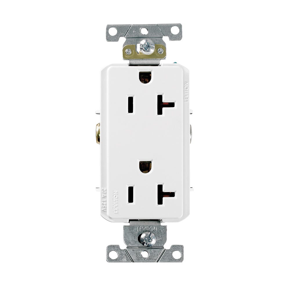 Commercial DECORA Outlet, 20 A, White