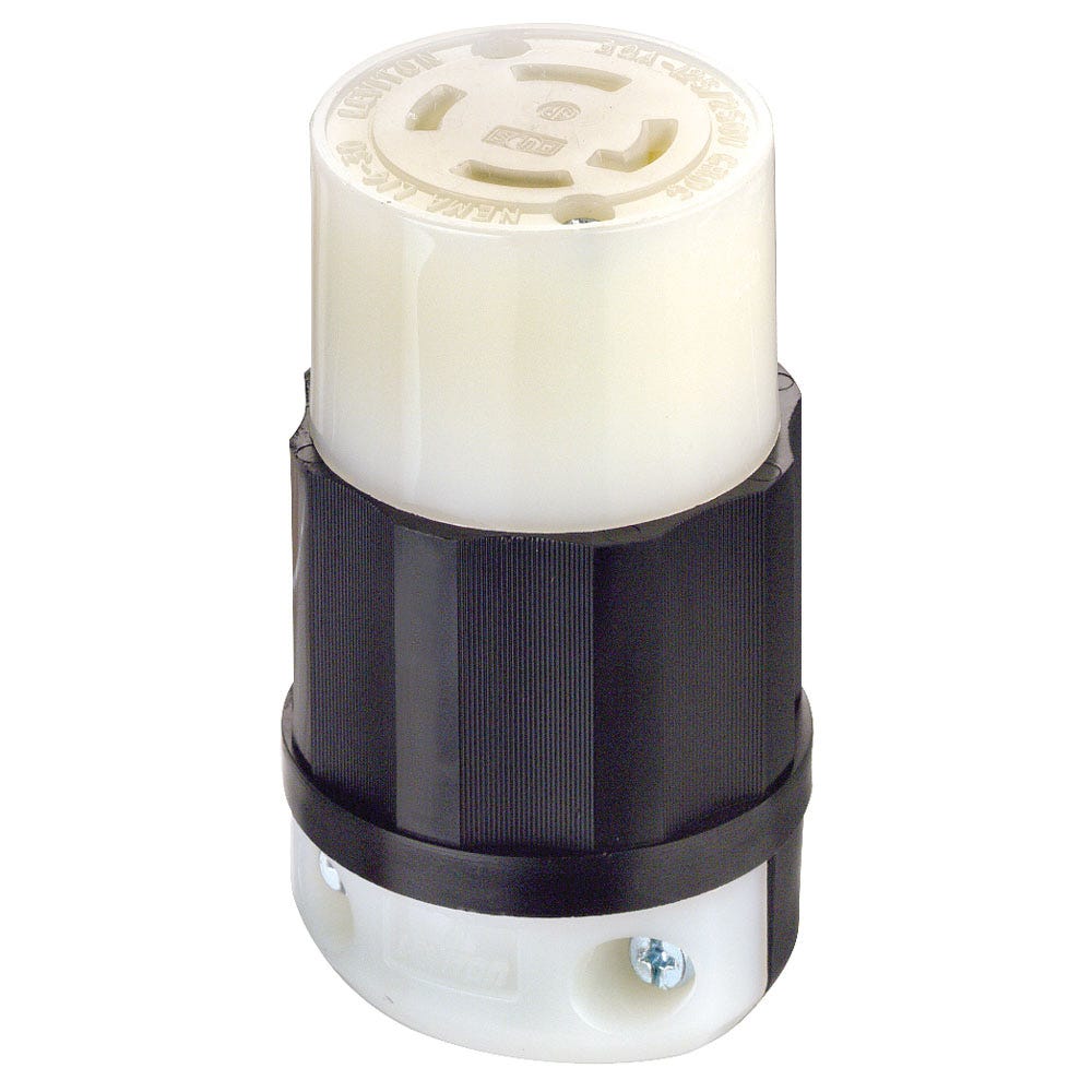 Lockable connector, tripole, quadrifilar, 30 A, 125/250v.