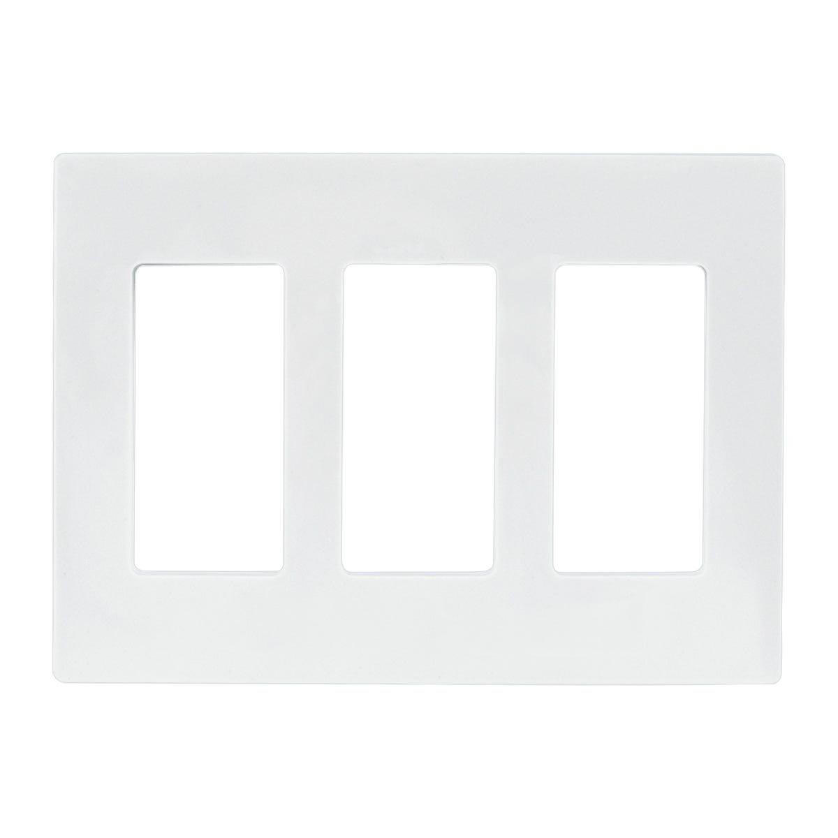 DECORA Triple, Screwless Wall Plate, White