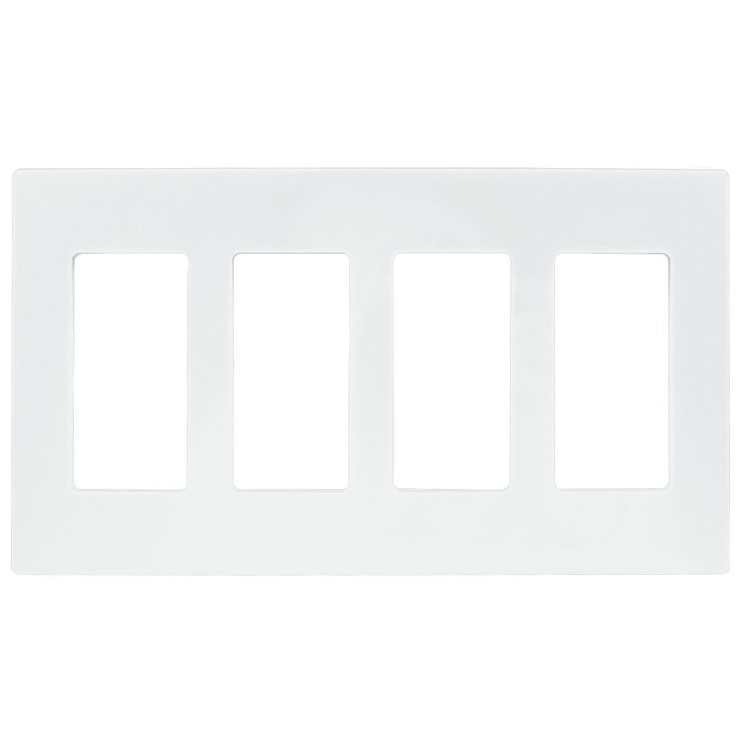 DECORA Quadruple, Screwless Wall Plate, White