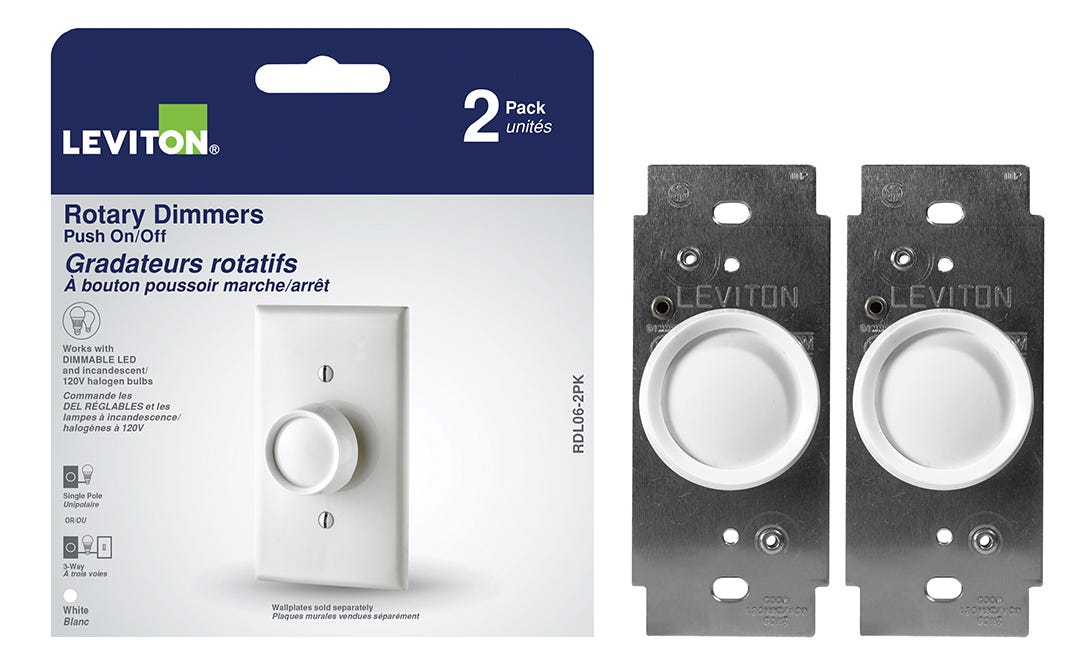Universal Rotary Dimmer, 2/Pack