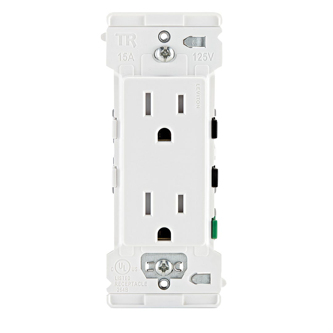 DECORA EDGE Double Outlet, tamper-resistant, 15 A
