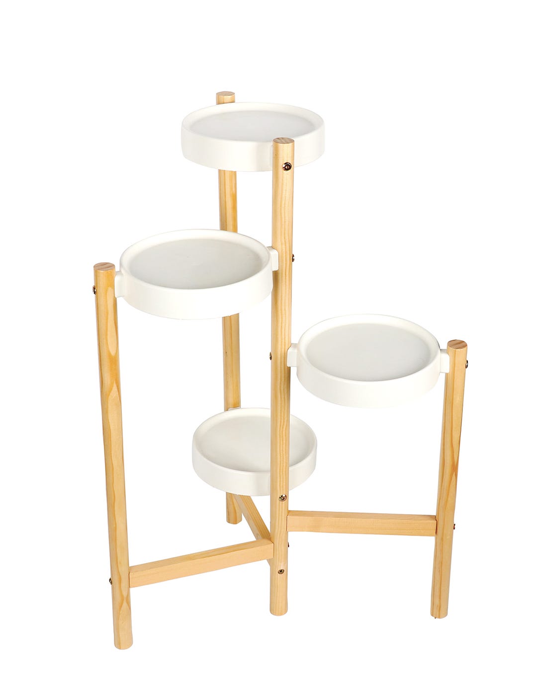 Wooden Stand with PVC Shelves
