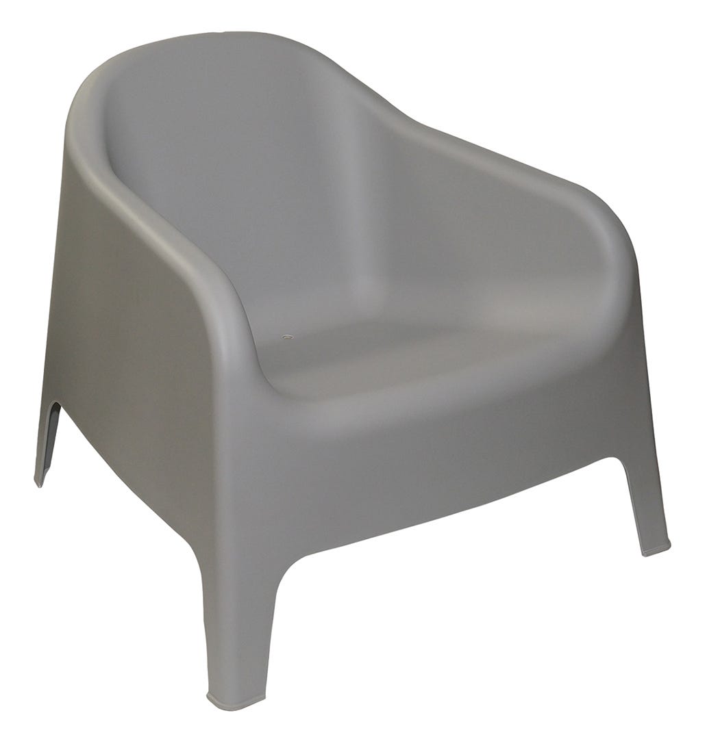 COZUMEL Molded Plastic Chair, Grey