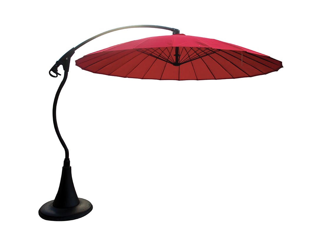 CATALONIA Offset Umbrella, 10 ft., red