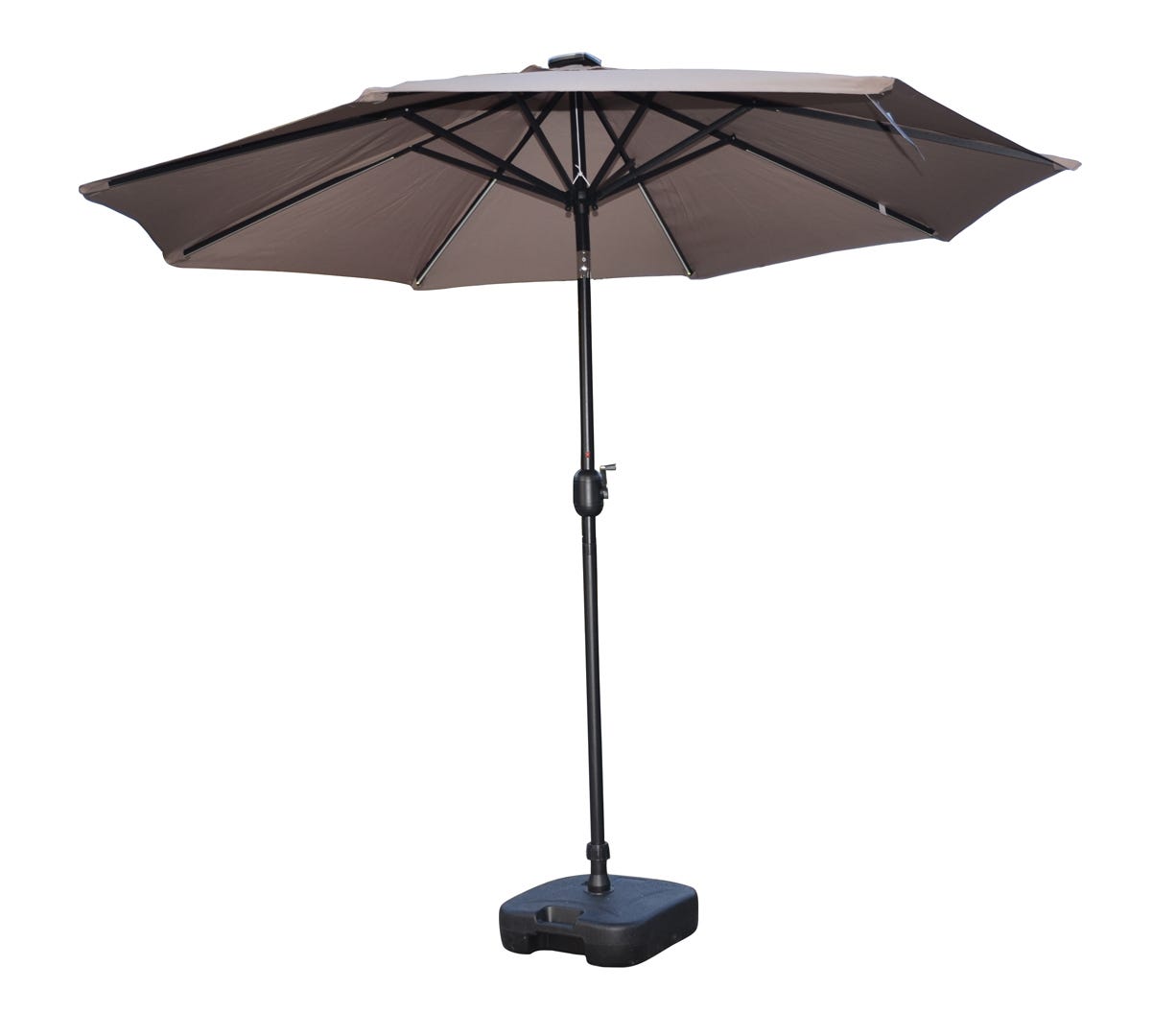 MAYA Umbrella with LED, 9 ft., taupe