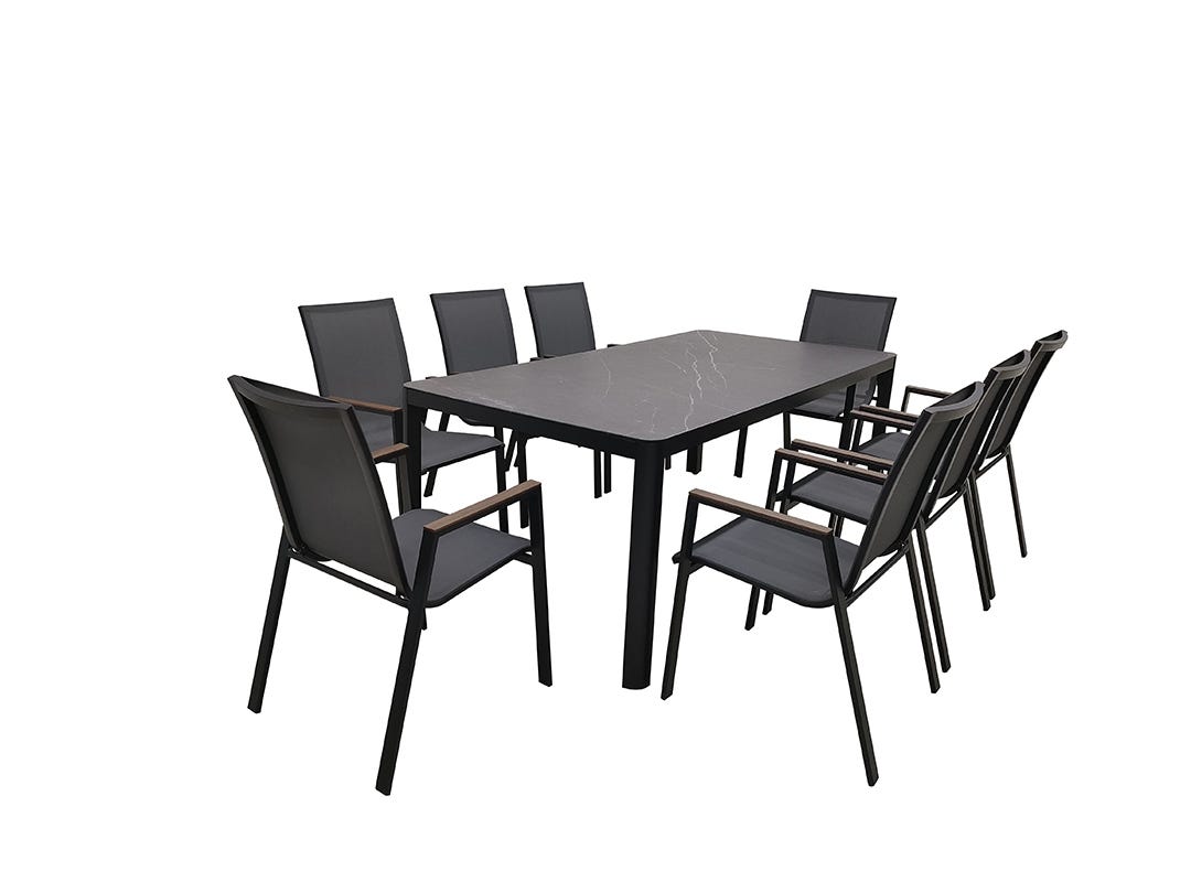 PRAGUE Table, 39.4 in. x 29 in. x 78.7 in., Black