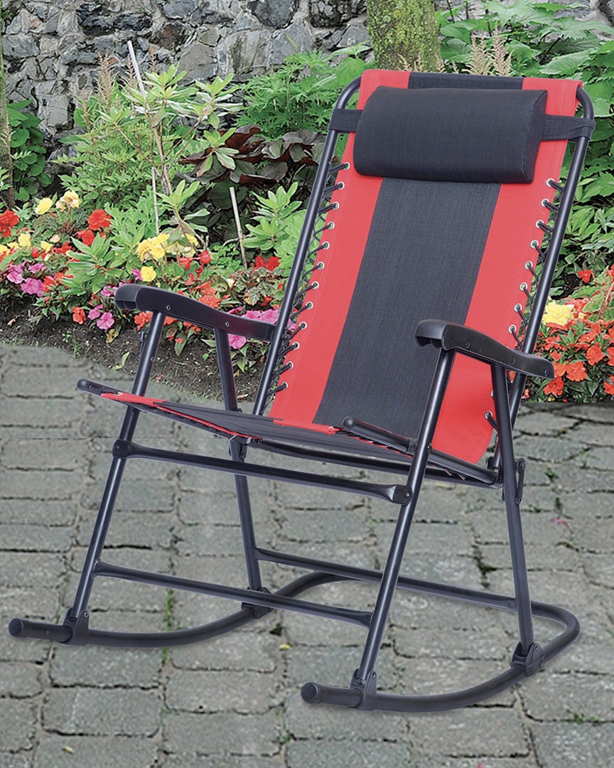 NICE Folding Rocking Chair, Red