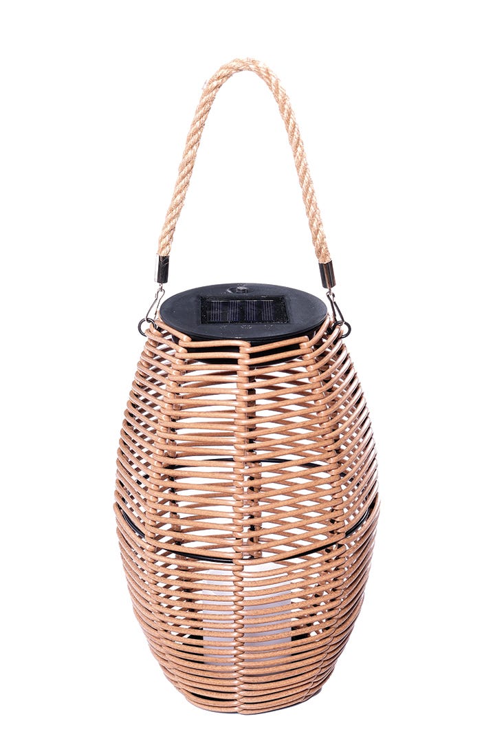 Synthetic Wicker Solar Lantern
