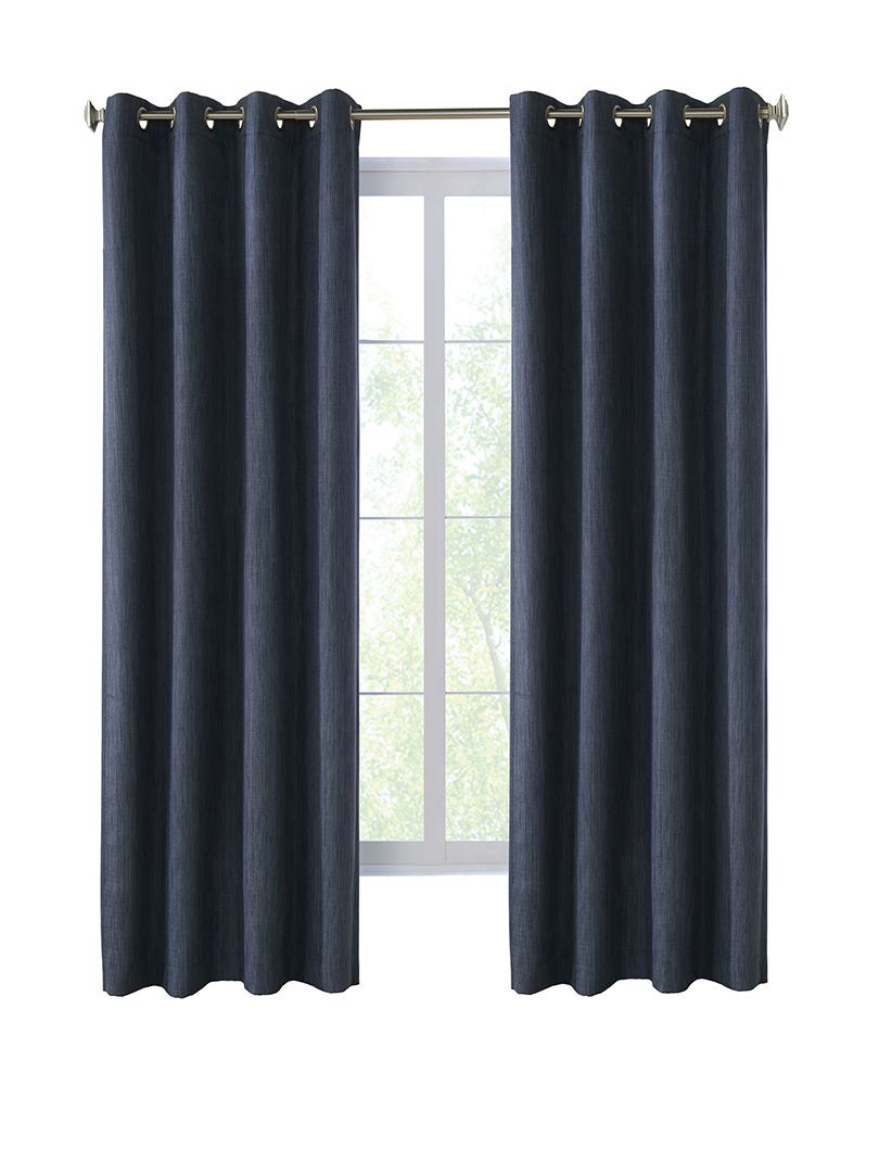 MELBOURNE 100% Blackout Grommet Curtain, Denim, 84 in.