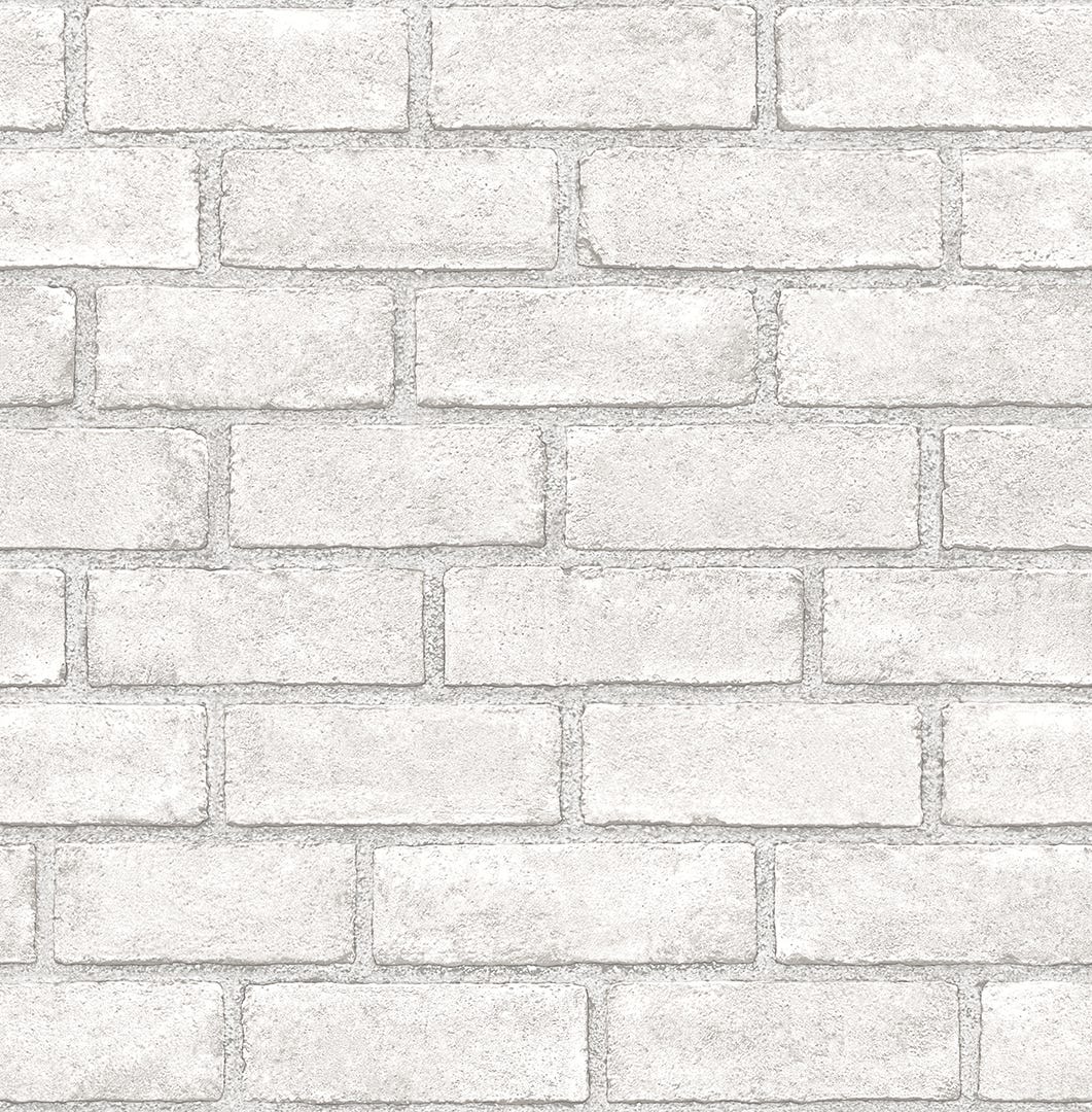 DISTRICT BRICK Self-Adhesive Wallpaper, White