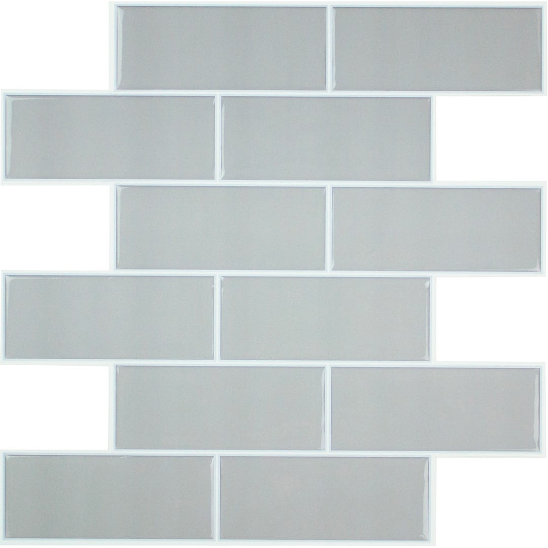 Gray Subway Peel And Stick Backsplash