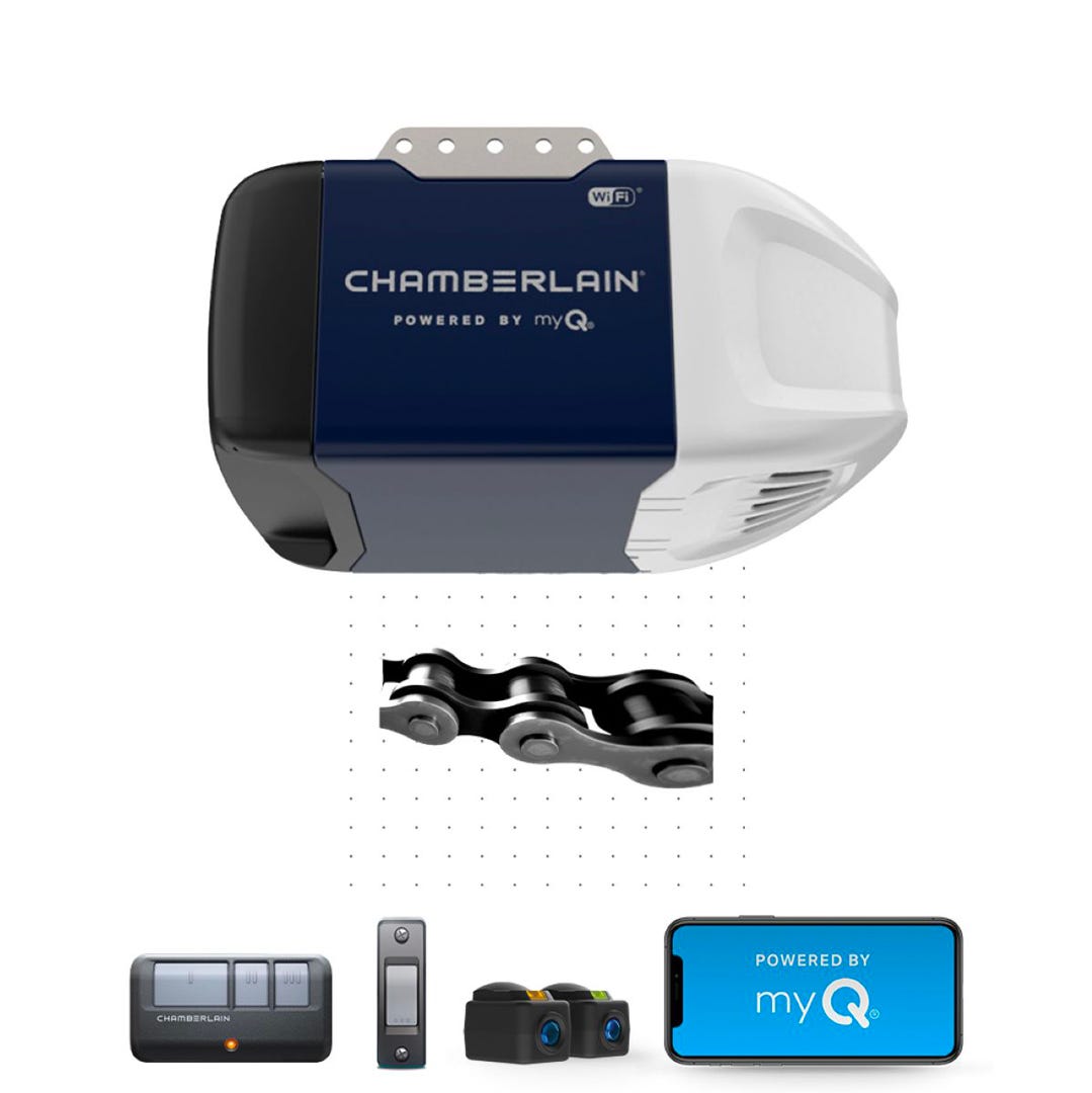 1/2-HP Chain Drive Garage Door Opener with Wi-Fi