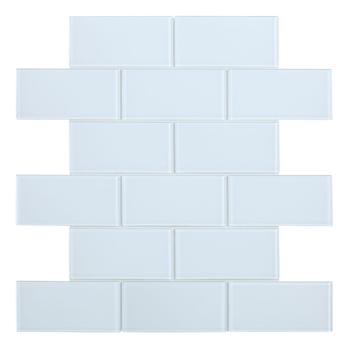 CHARDONNAY Glass Peel and Stick Wall Tile, 11.75-in. X 11.75-in. X 0.25-in., White