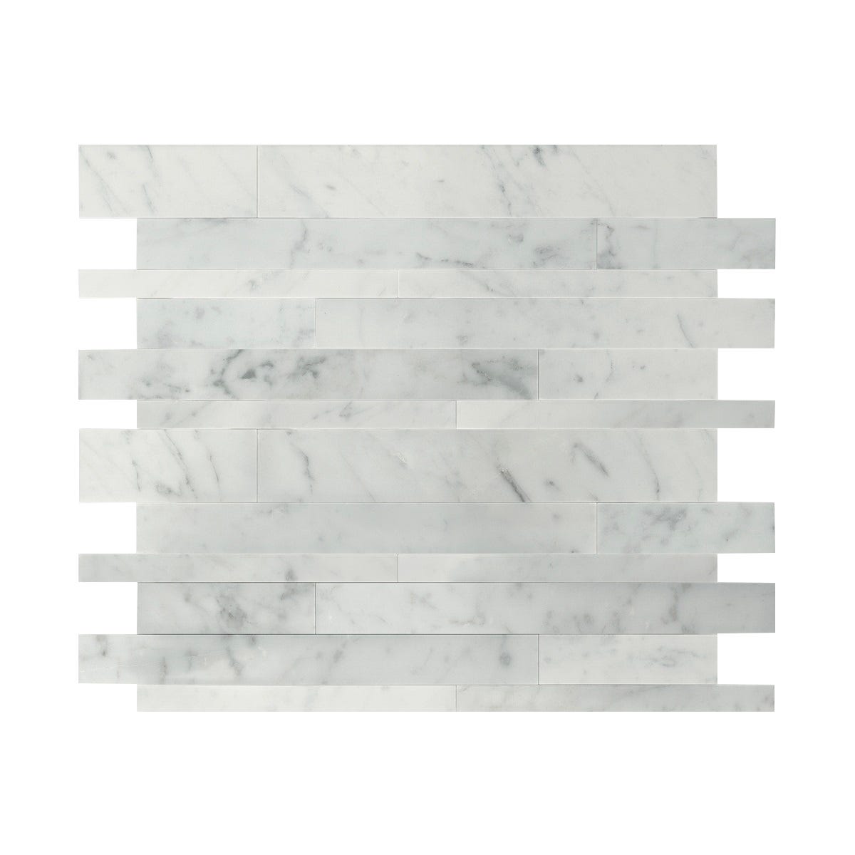 SIBERIA Self-Adhesive Mosaic Tile, 5 mm, 12 in. x 9.75 in., White Marble