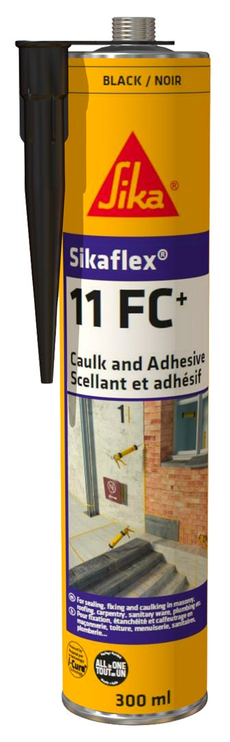 SIKAFLEX-11 FC+ Sealant and Adhesive, Black, 300 ml