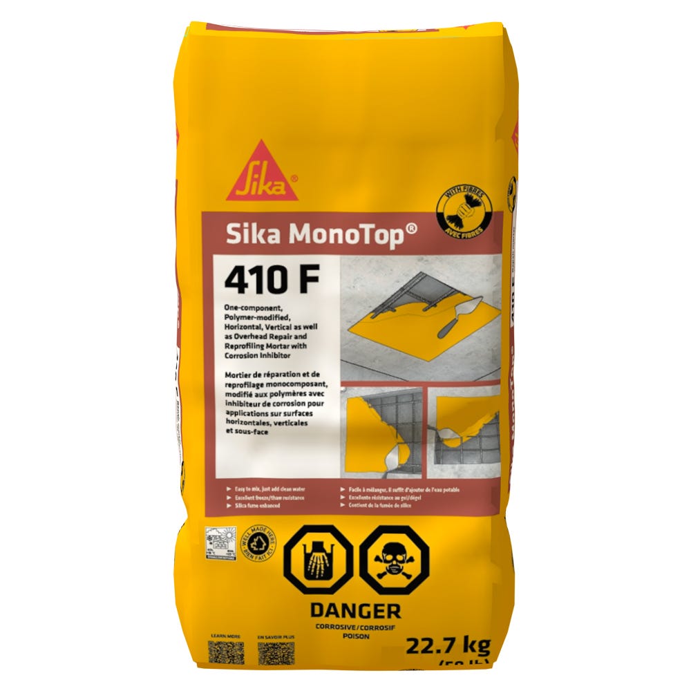 SIKA MonoTop 410 F Fiber Reinforced Mortar, 22.7 kg