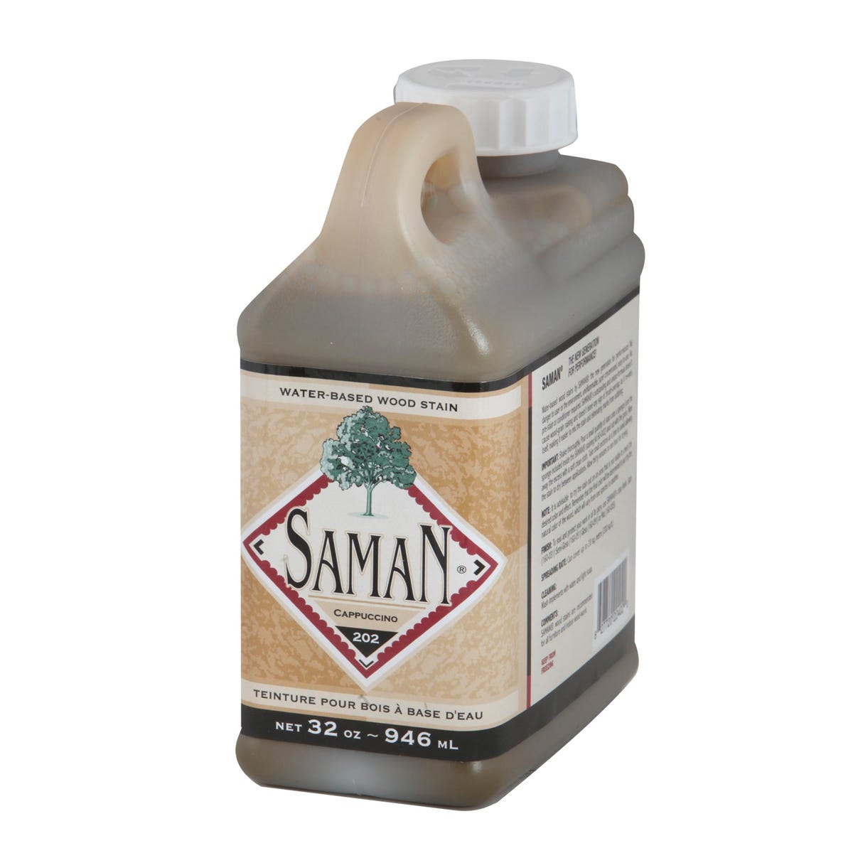 Water Based Wood Stain, Cappucino, 946 ml