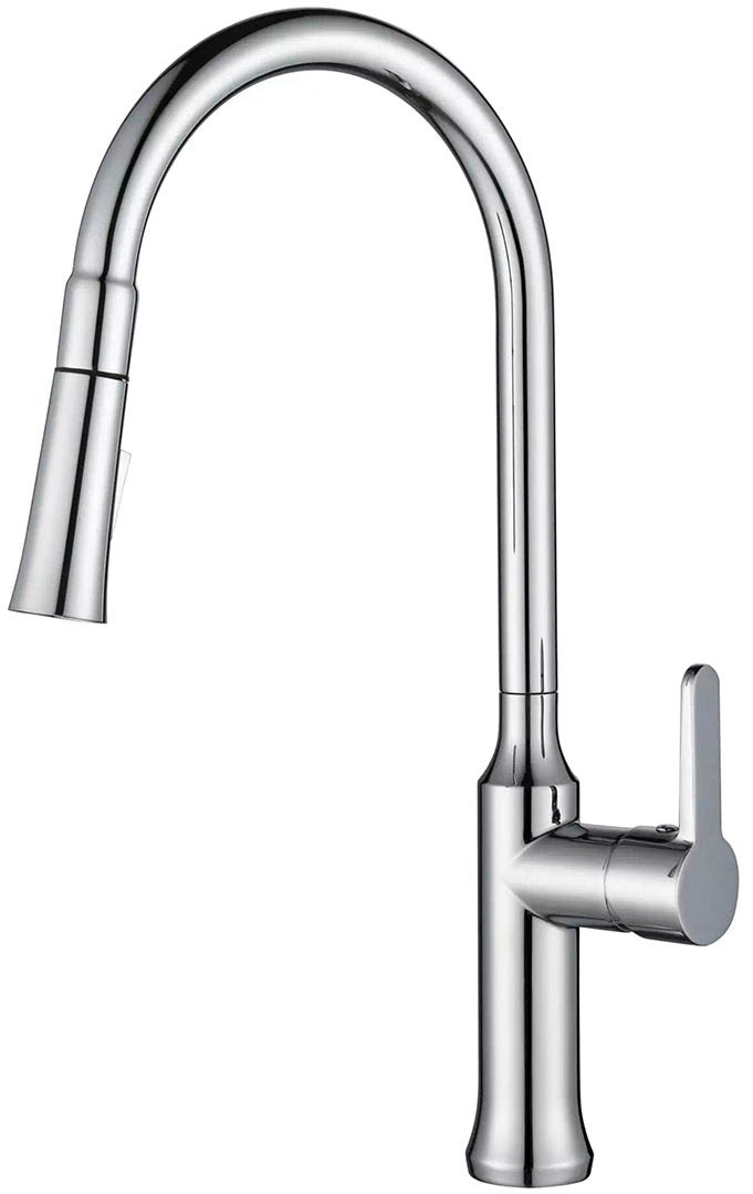 CADDO Kitchen Faucet, Retractable Spout, Chrome