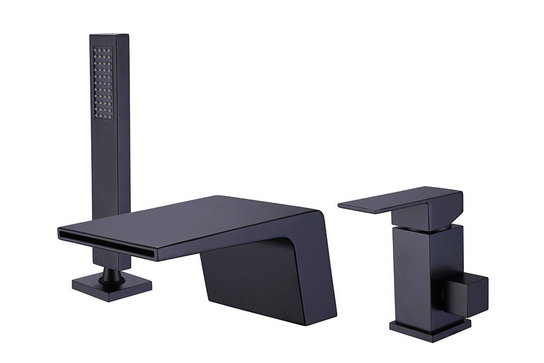 MANTA Roman Tub Faucet, 3-Piece, Matte Black